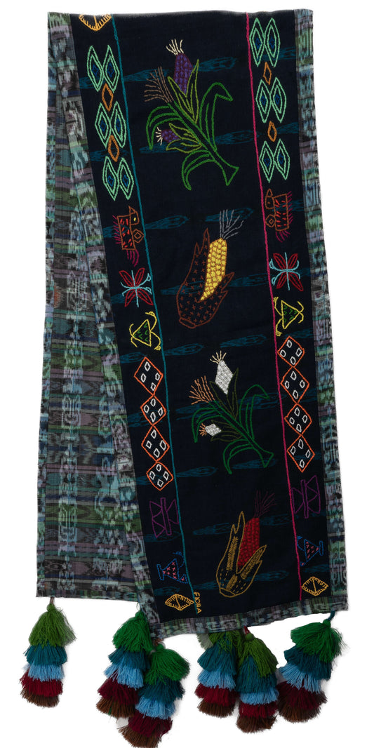 Corn Table runner with Pom-poms