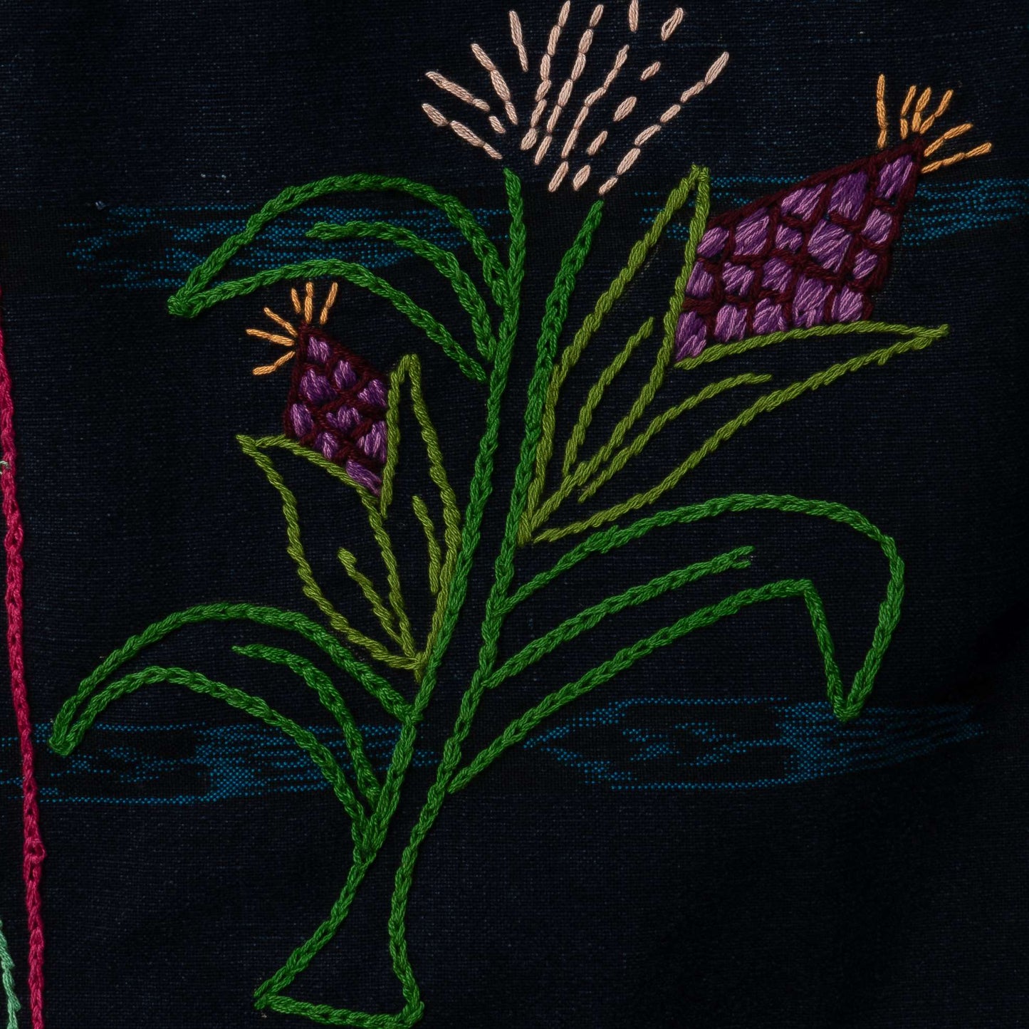 Corn Table runner with Pom-poms