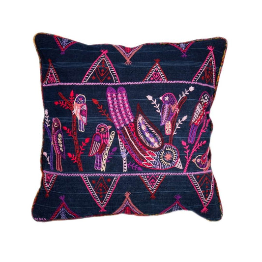 Bird and Diamond Pillow