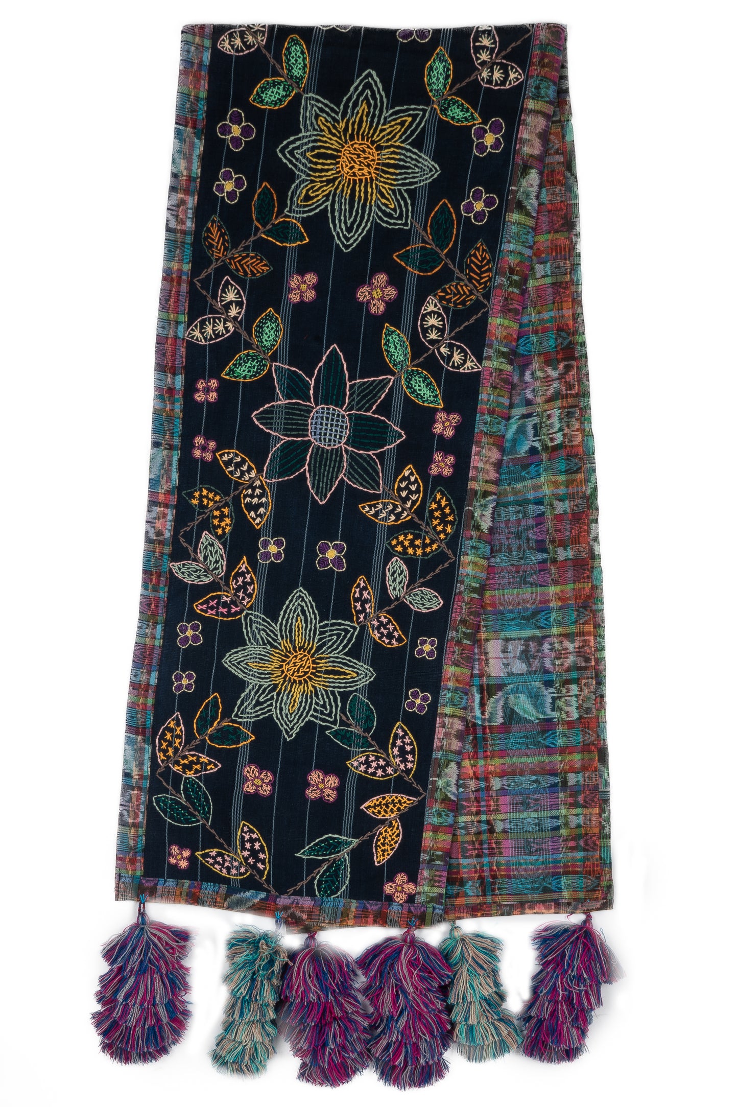 Flower Table Runner with Pom-poms