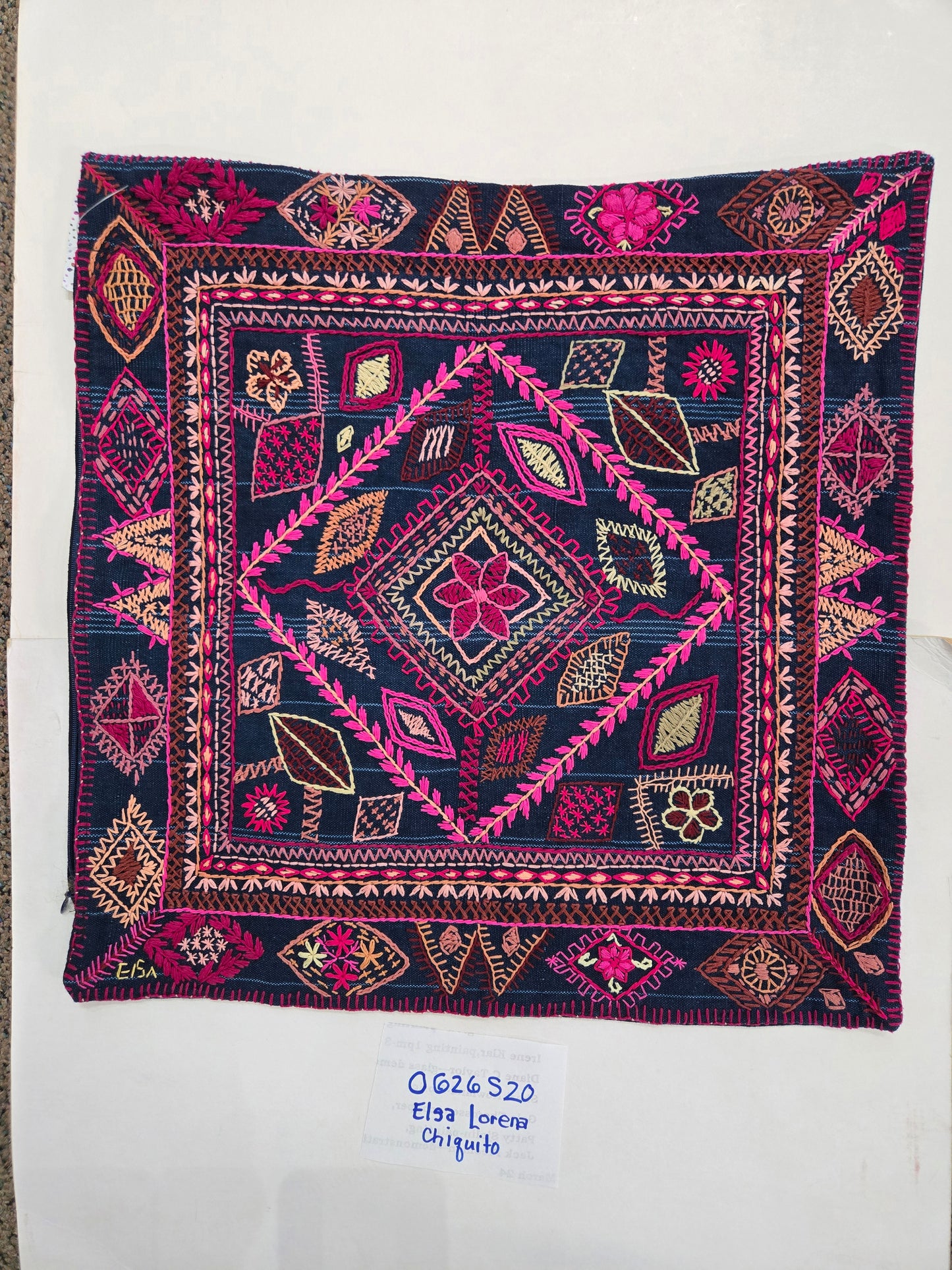 Embroidered Pillow Cover