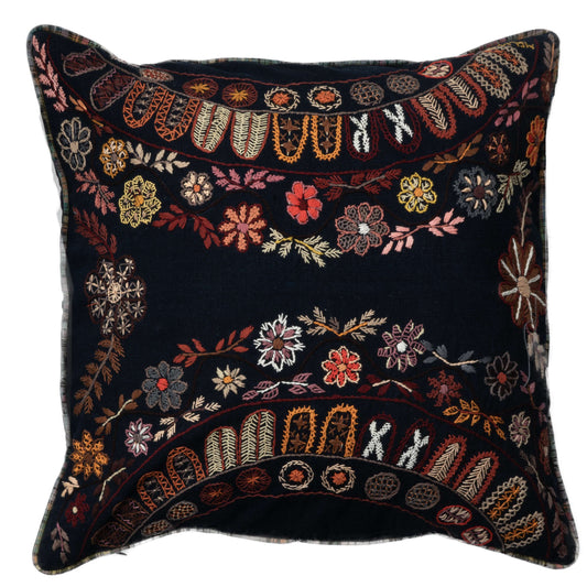 Embroidered Mayan Designs Pillow