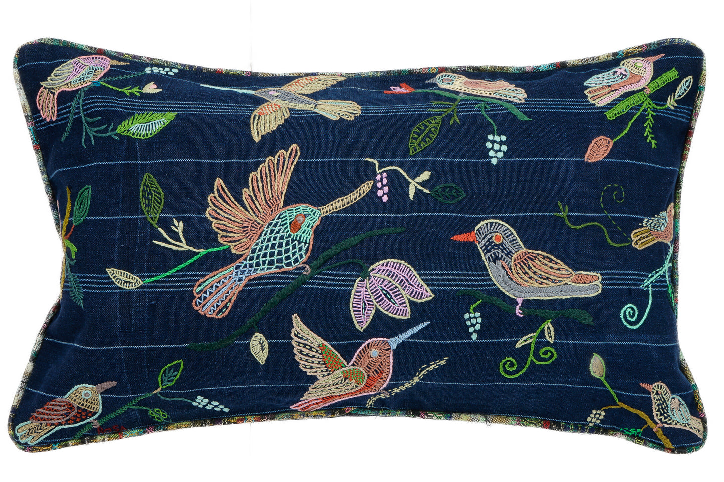 Birds Flying Embroidered cushion Cover