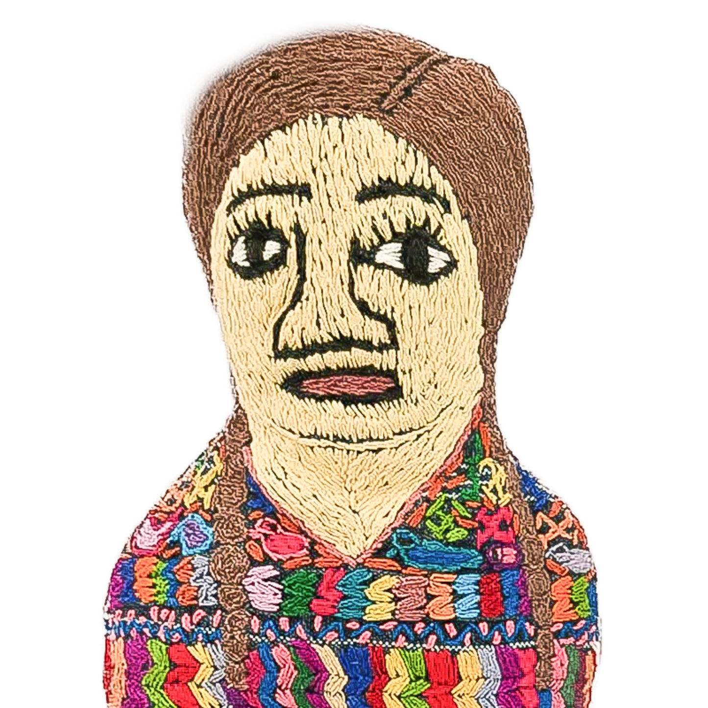 Embroidered Doll Cushion