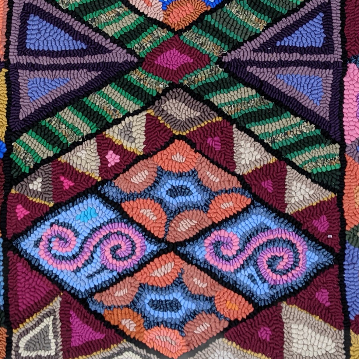 Flowers and Geometric Large Rug