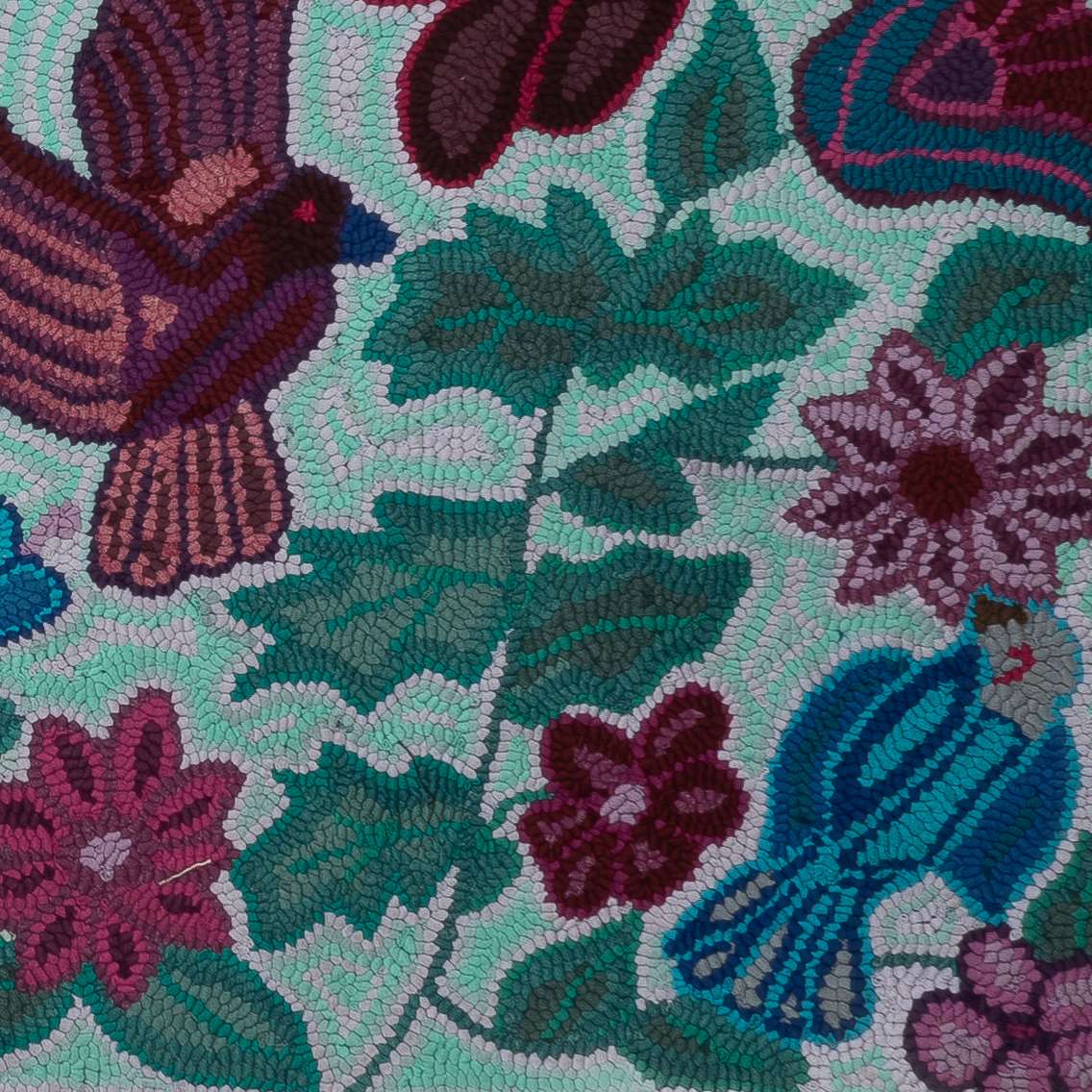 Birds and Flowers Large Rug