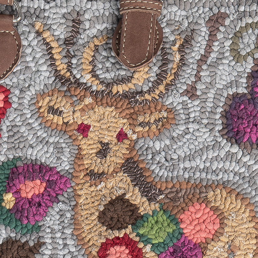 Deer whit Flowers Hand Bag