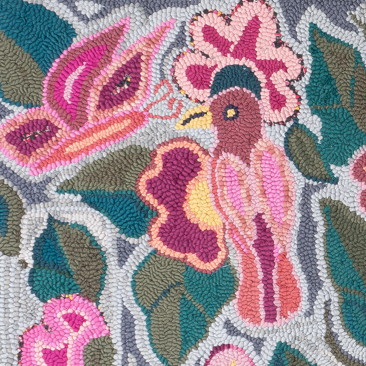 Birds and Leaves Large Rug