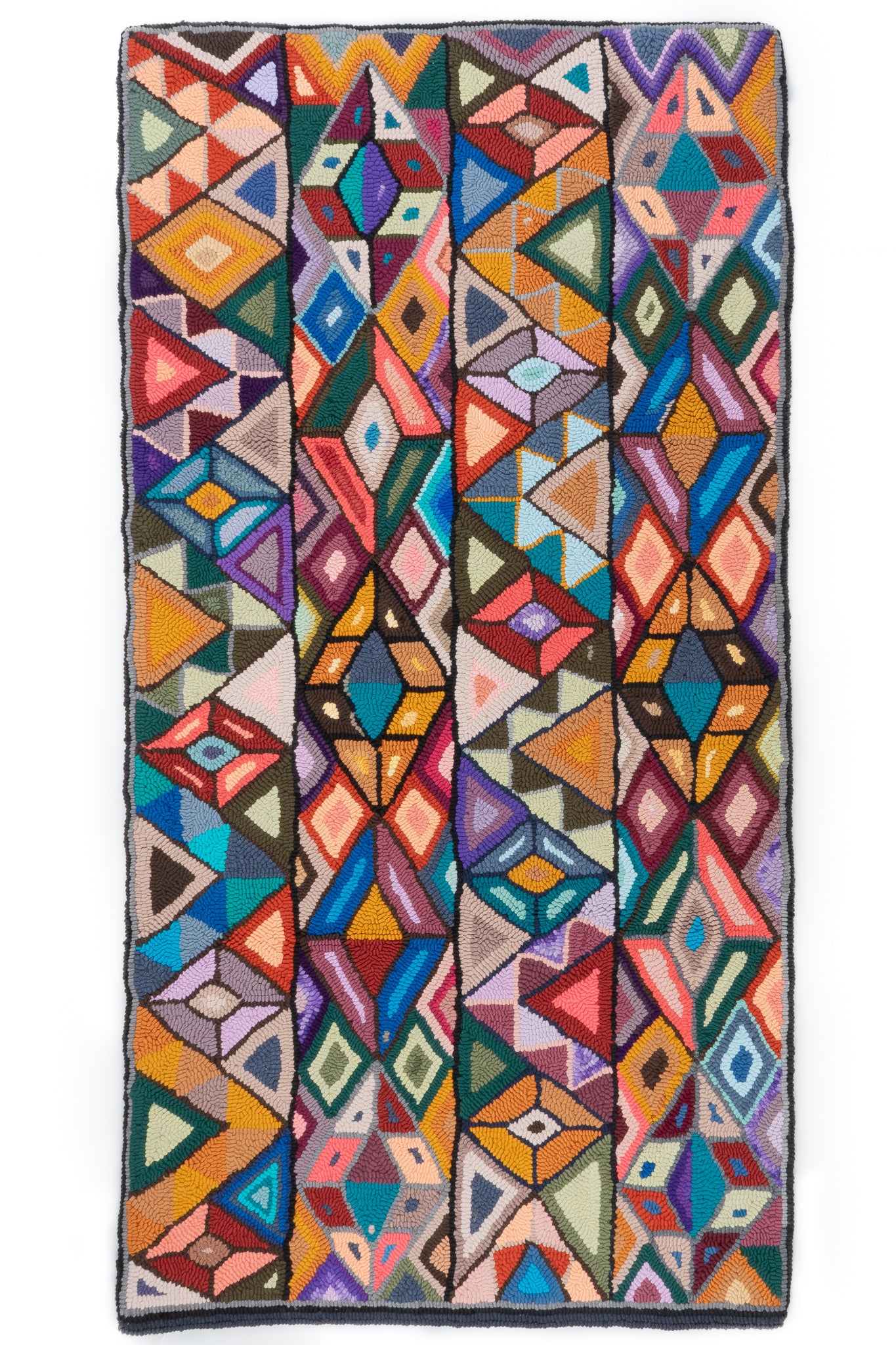 Multicolored Geometric Large Rug
