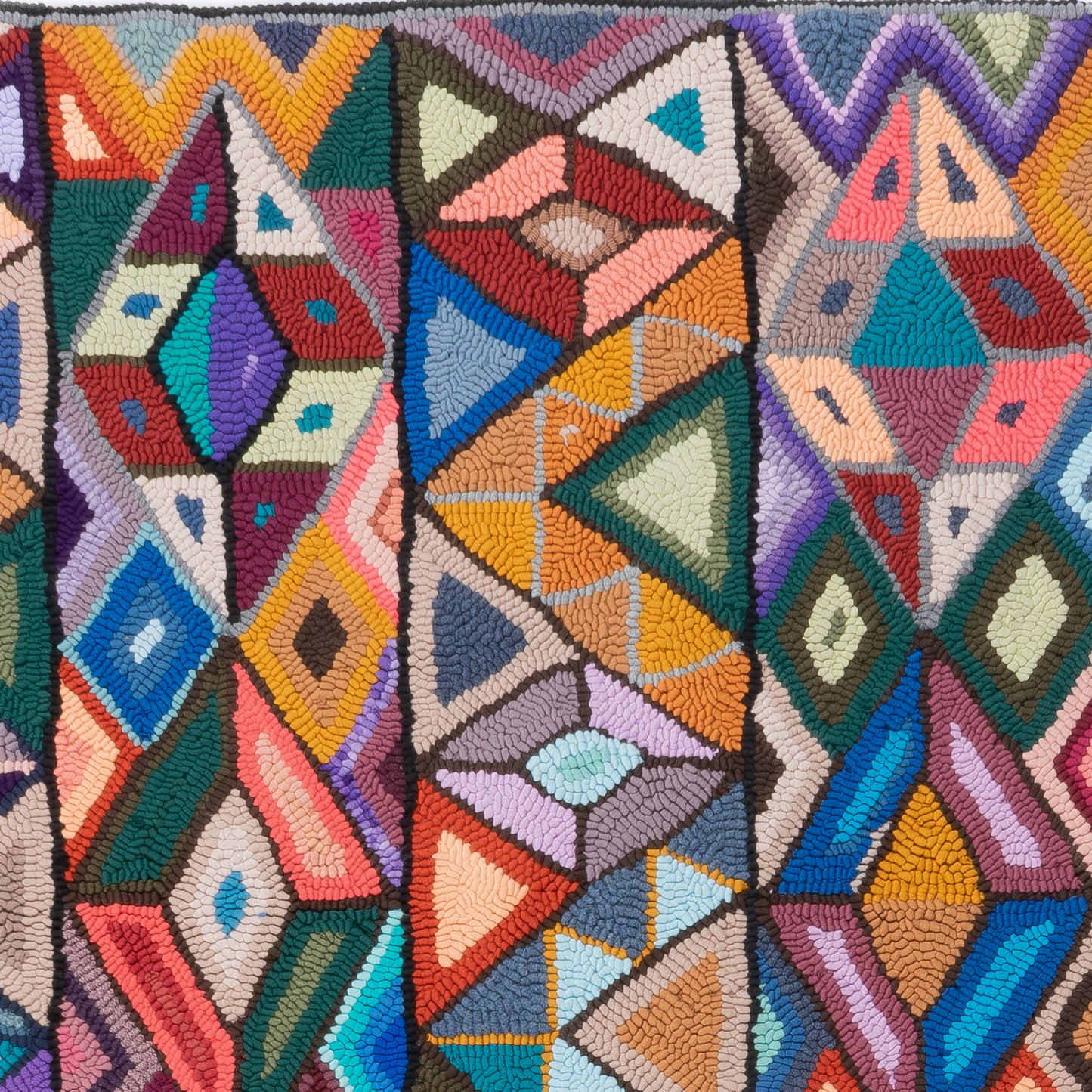 Multicolored Geometric Large Rug