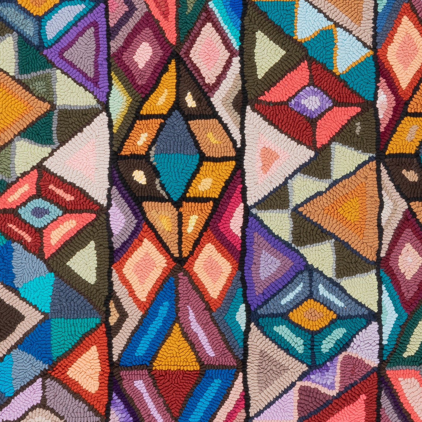 Multicolored Geometric Large Rug