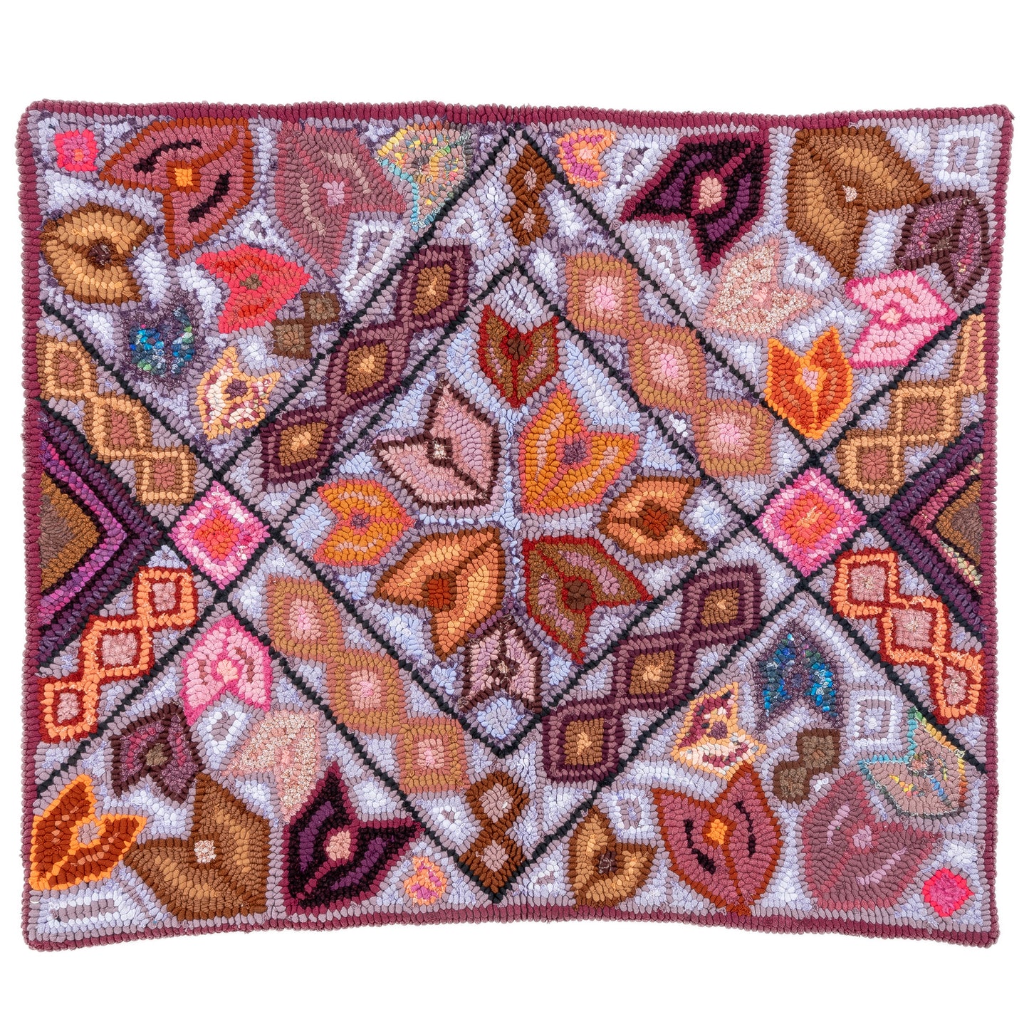 Flowers and daimonds small Rug