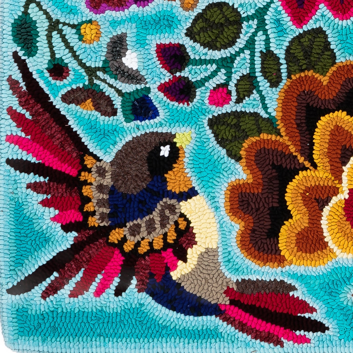 Butterfly, flowers, and bird Medium Rug