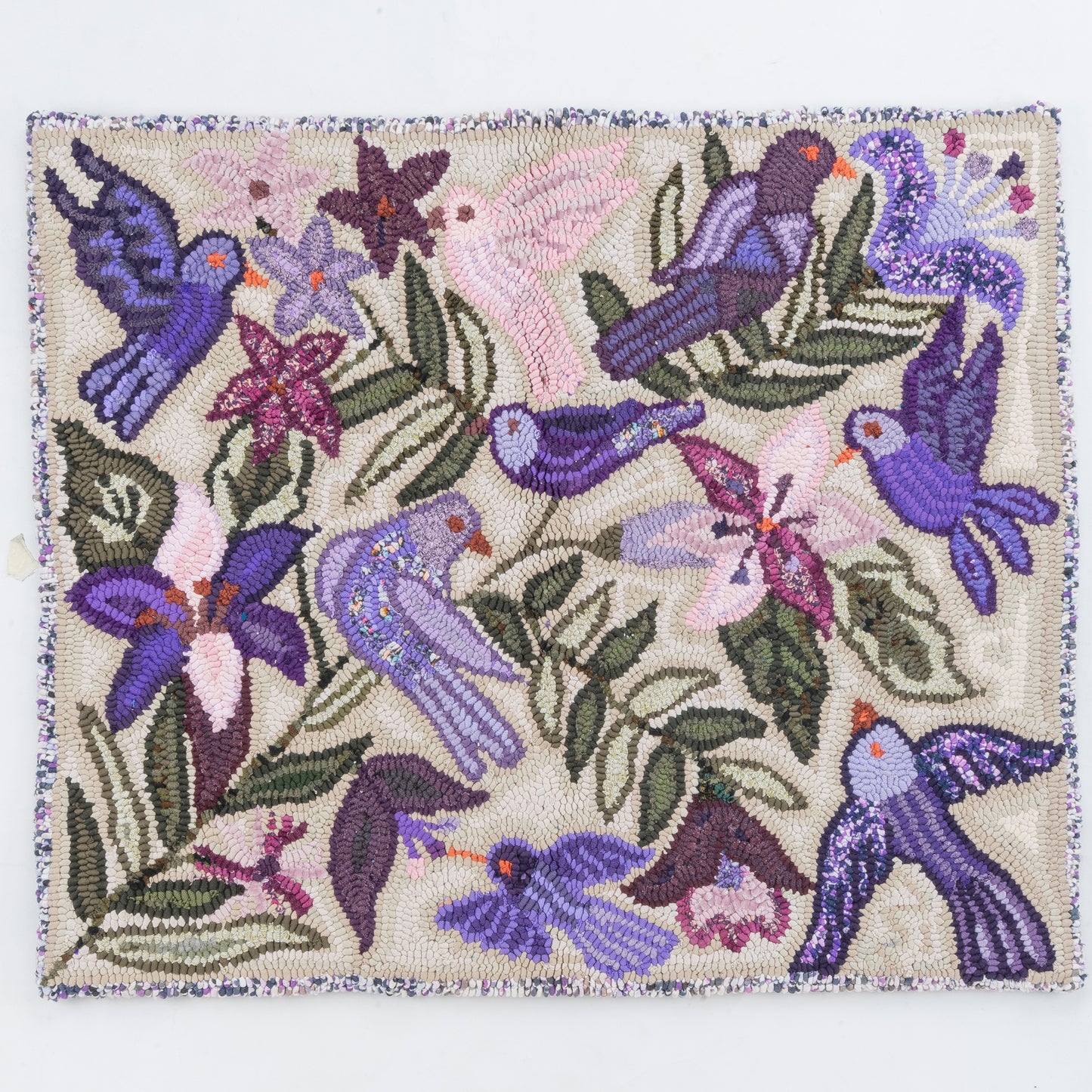 Tulip whit Birds Small Rug