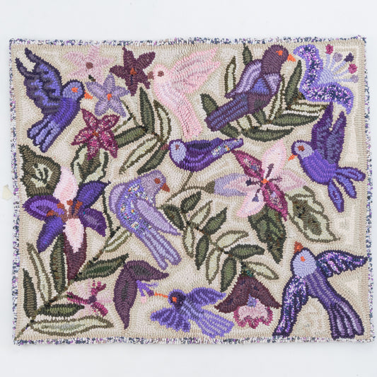 Tulip whit Birds Small Rug