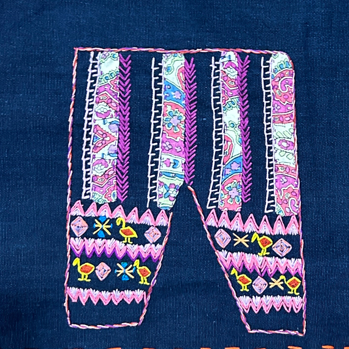 Costumes Embroidered Wall Hanging