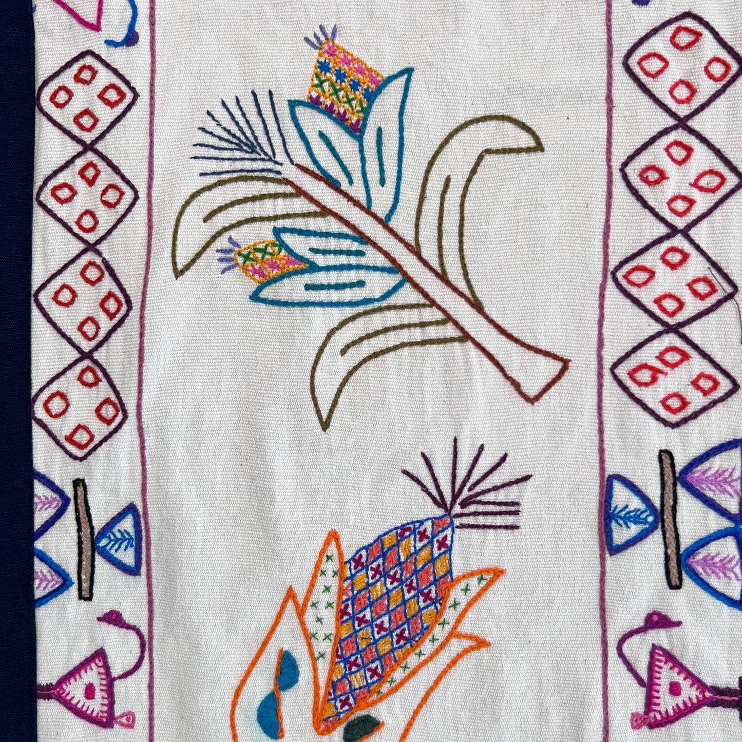 Corn Table Runner with Pom-poms