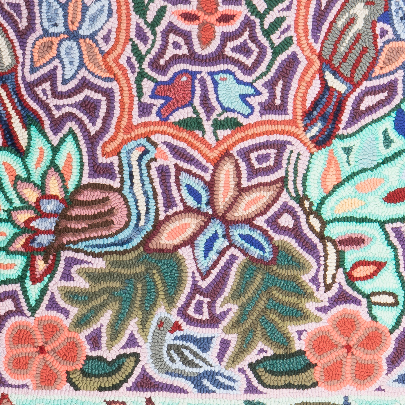 Birds and Flowers Large Rug