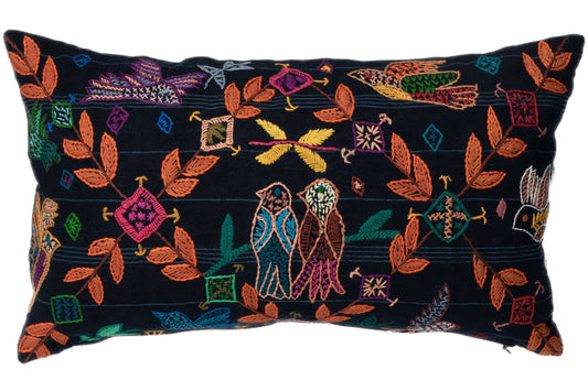 Colorful Embroidered Pillow