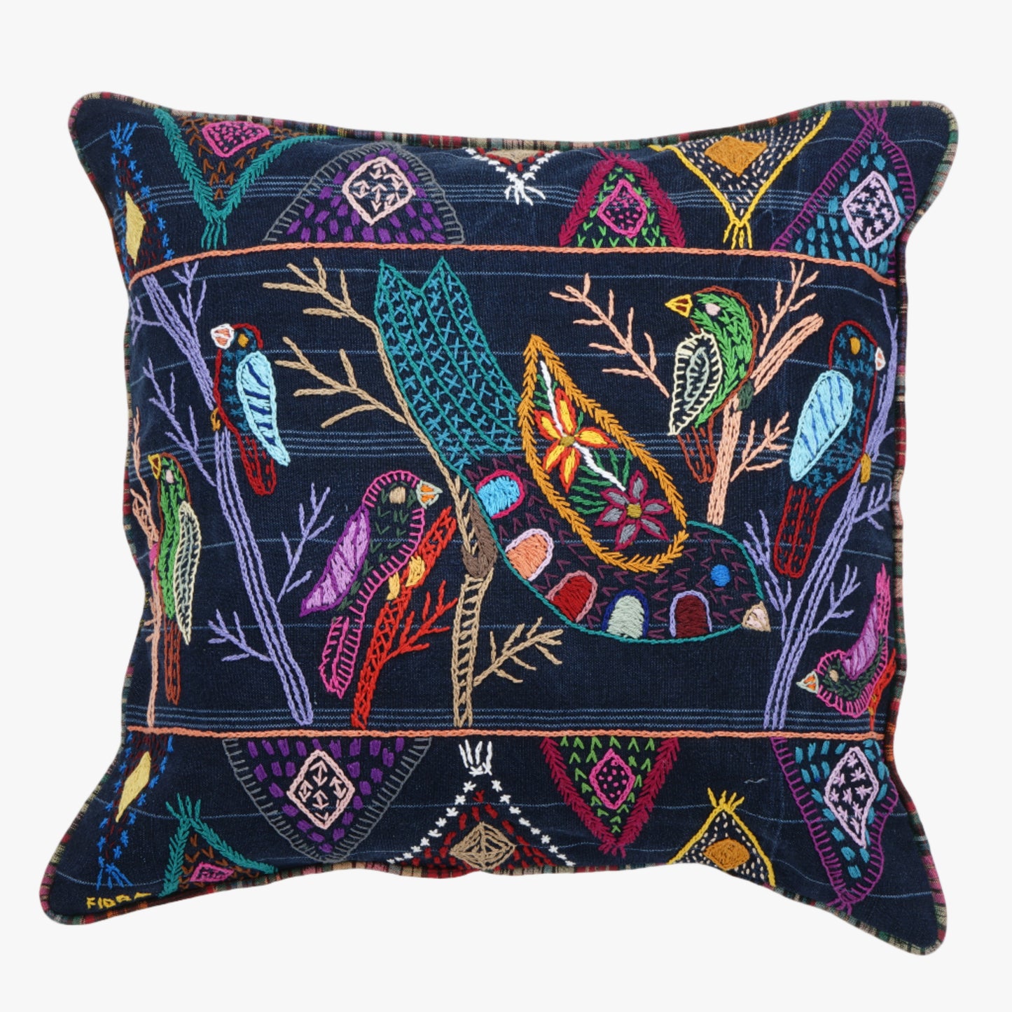 Embroidered Pillow Cover