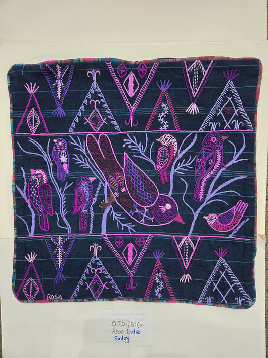 Embroidered Pillow Cover