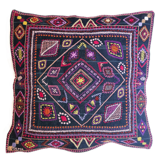 Diamons geometric Embroidered Pillow Cover