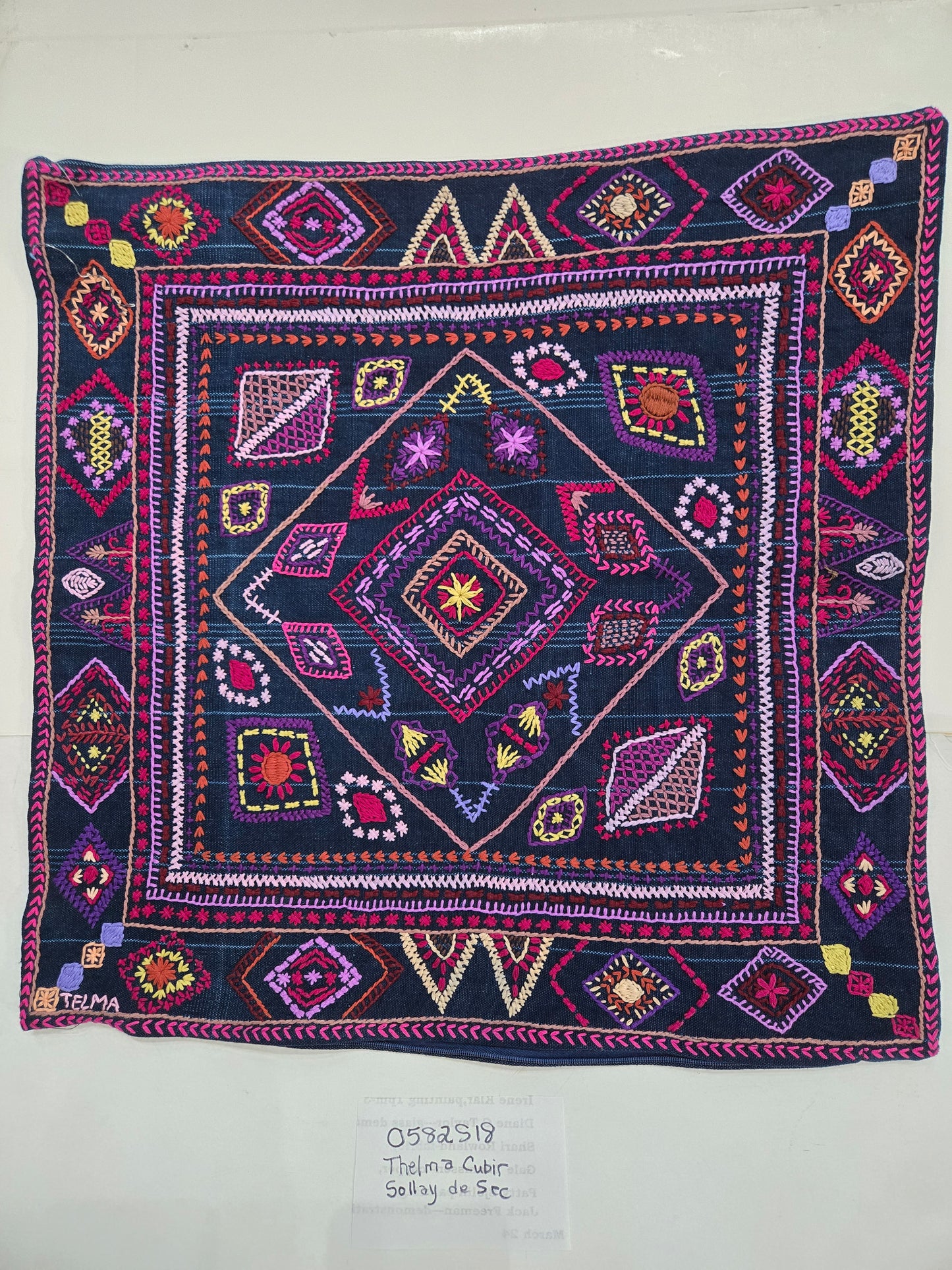 Embroidered Pillow Cover