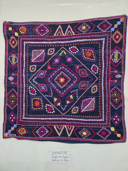 Embroidered Pillow Cover