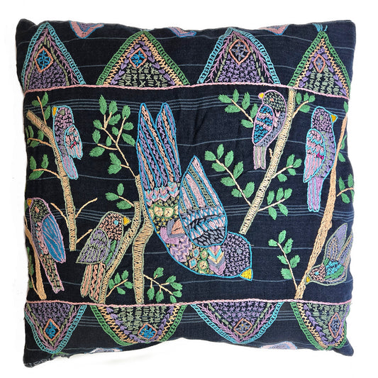 Cushuion with Birds and Volcanes