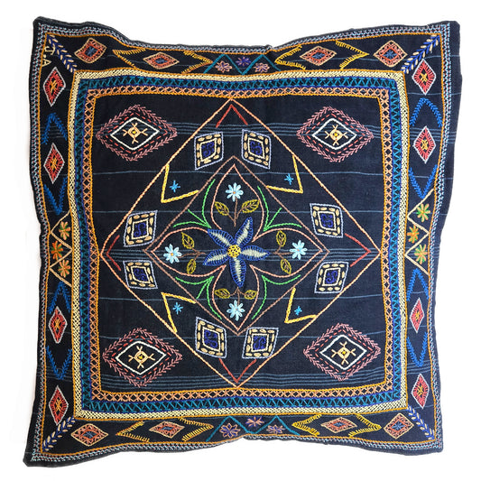 Diamons Embroidered Pillow Cover