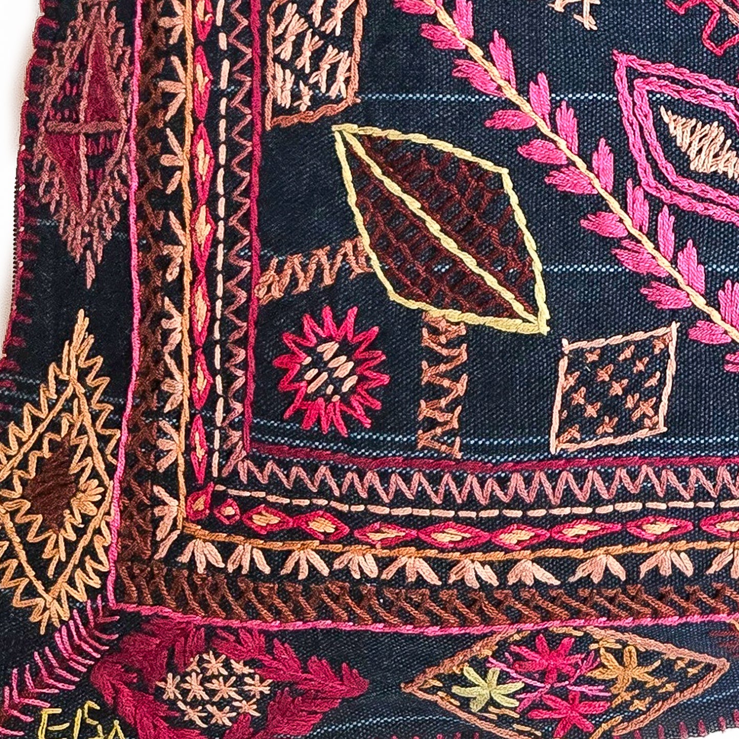 Diamonds Embroidered Pillow Cover