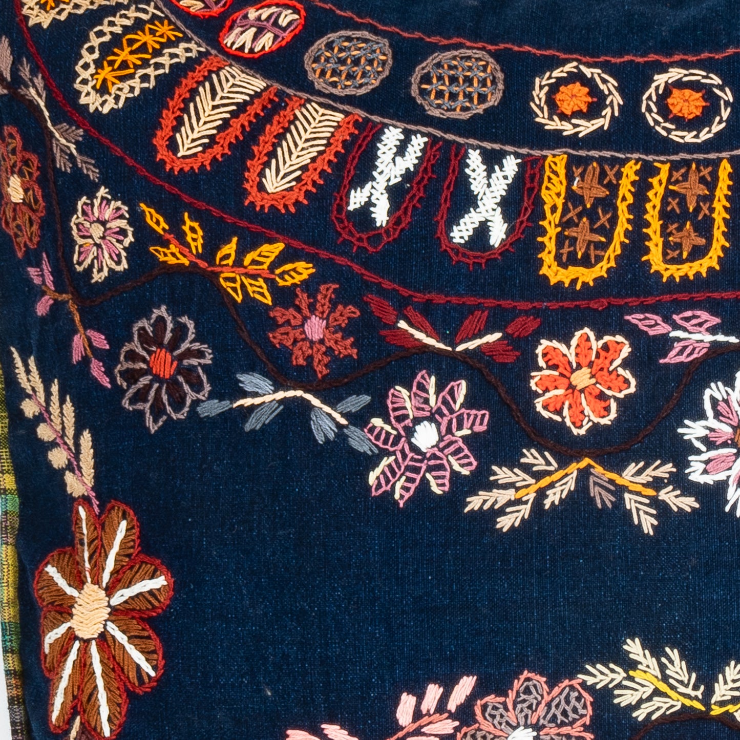 Embroidered Mayan Designs Pillow