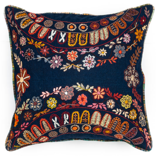 Embroidered Mayan Designs Pillow