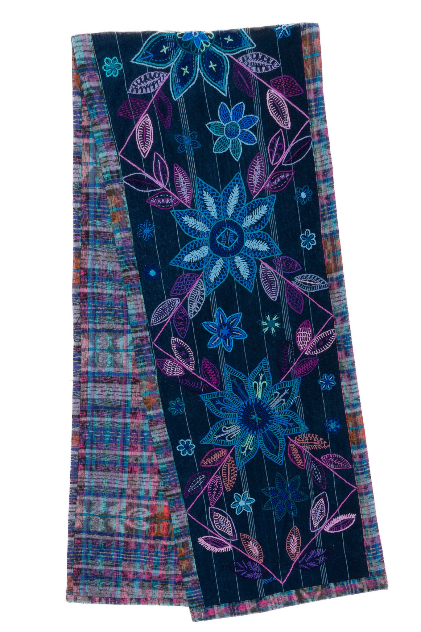 Embroidered Floral Table runner