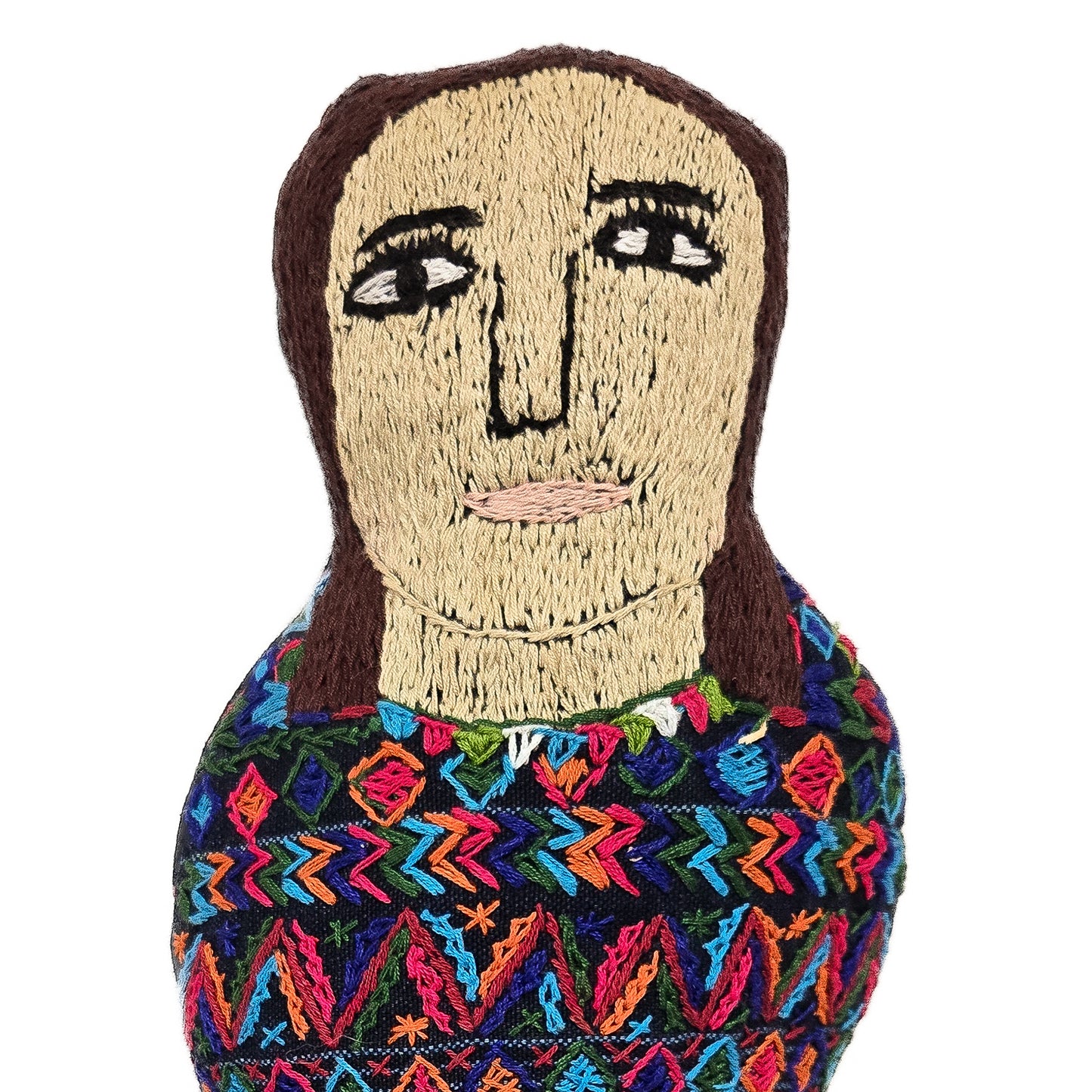 Embroidered Doll Cushion