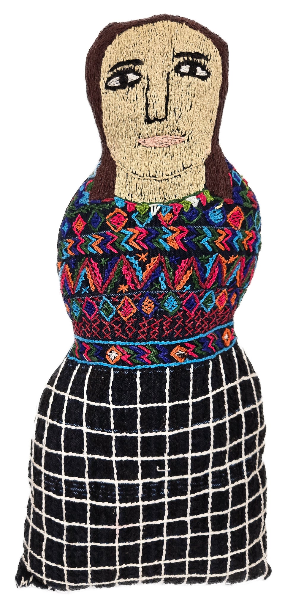 Embroidered Doll Cushion