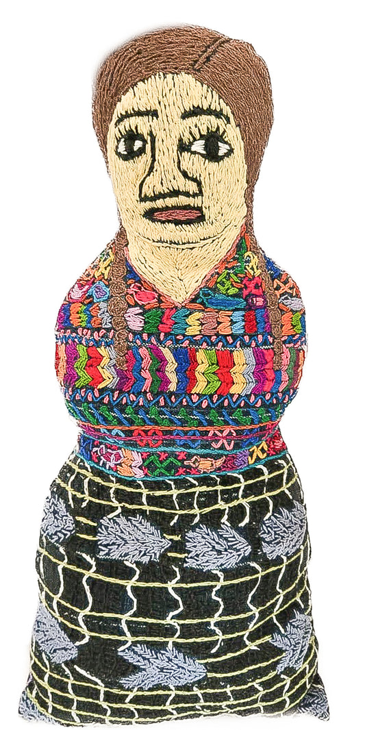 Embroidered Doll Cushion