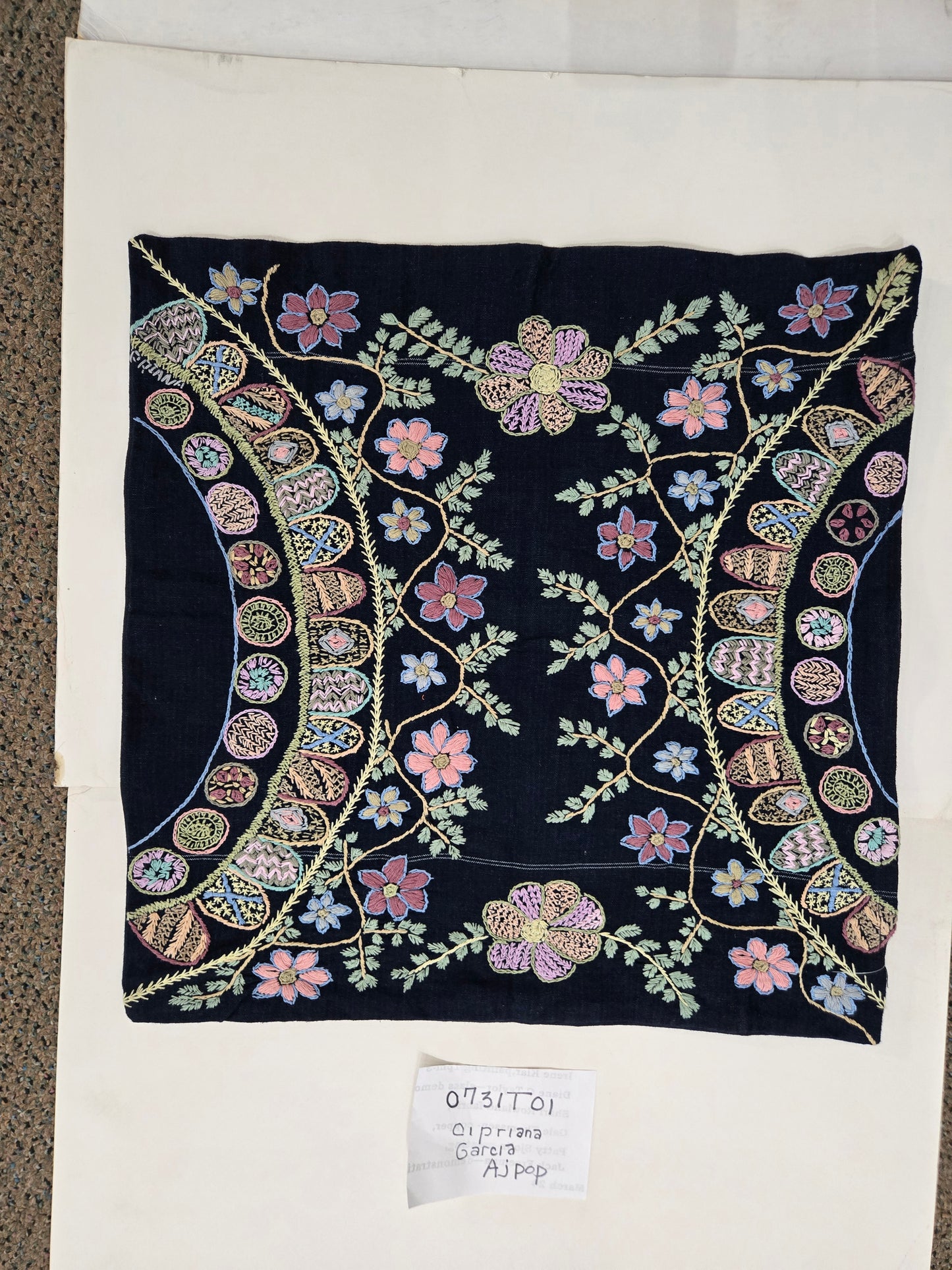 Embroidered Pillow Cushion