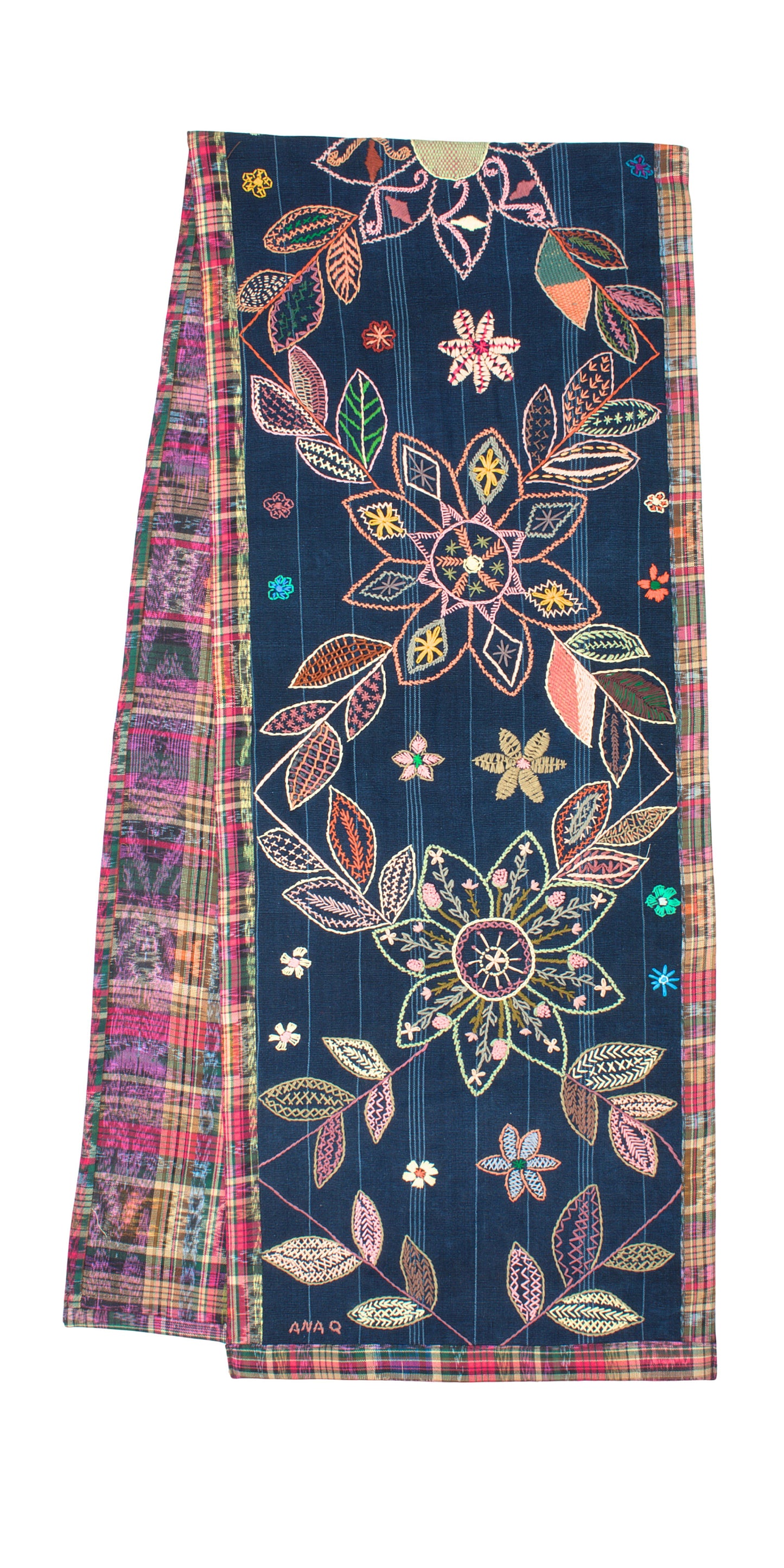 Floral Table Runner in Soft Terracotta Tones