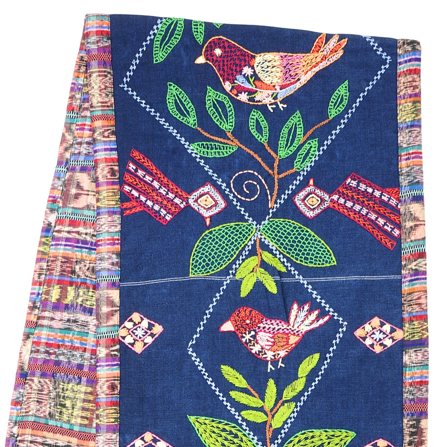 Multicolor Bird-Themed Table Runner
