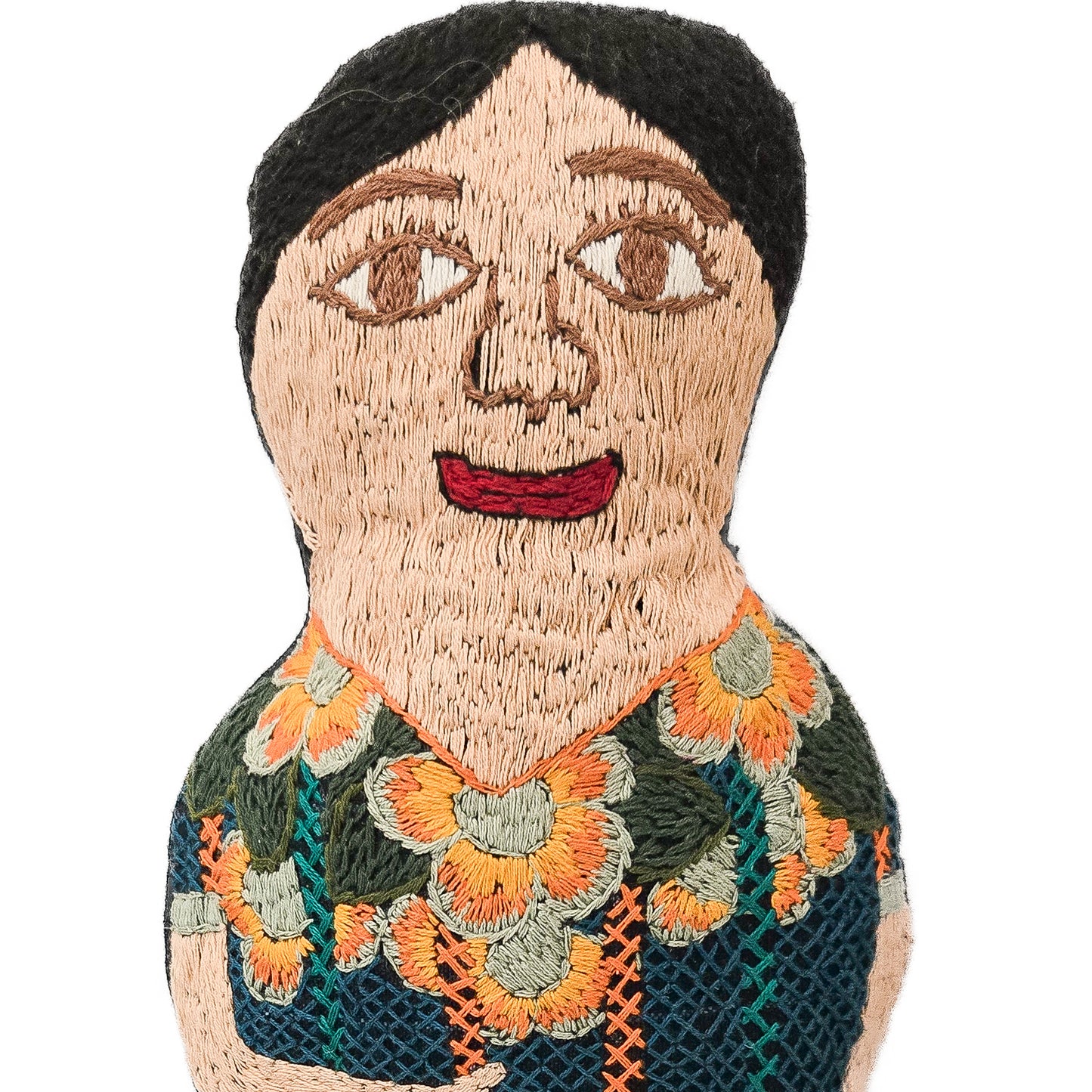 Embroidered Doll Cushion