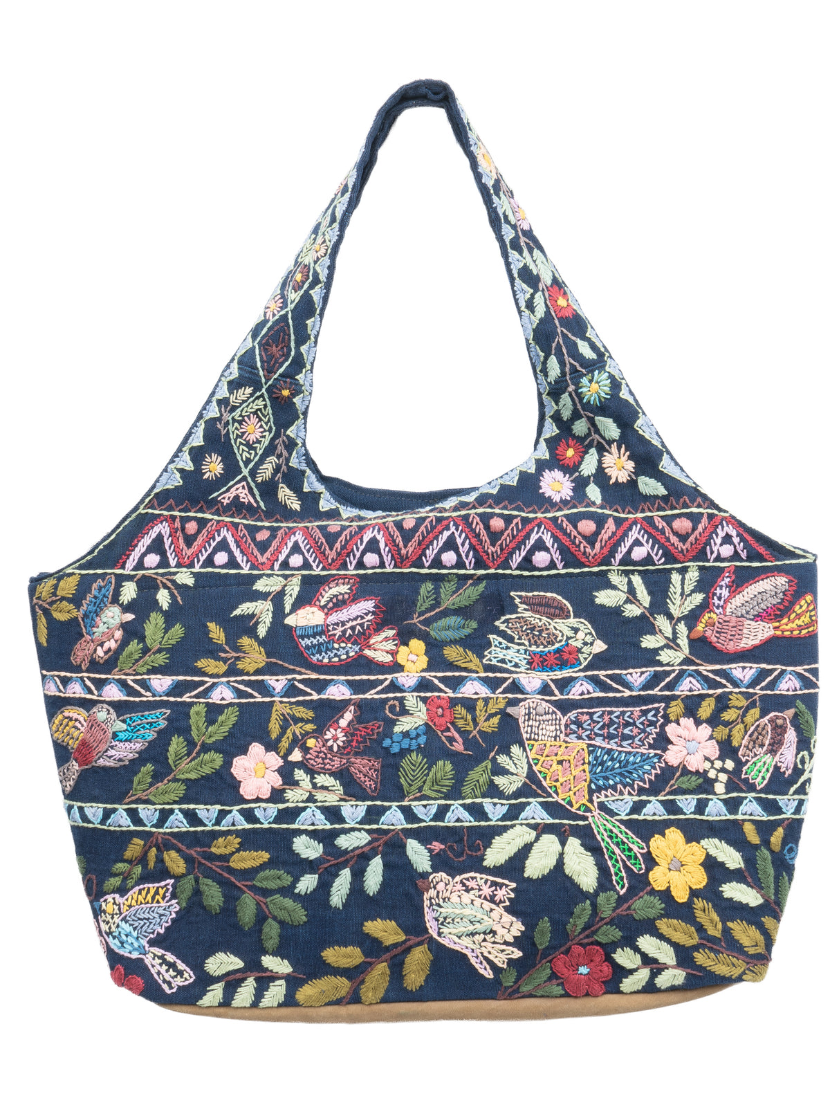 "Whispers of Nature" Hand-Embroidered Bag