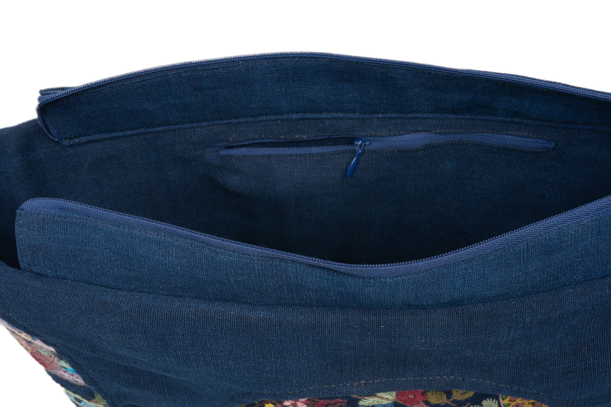 "Whispers of Nature" Hand-Embroidered Bag