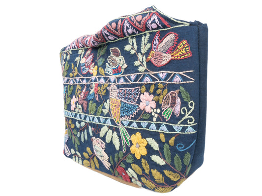"Whispers of Nature" Hand-Embroidered Bag