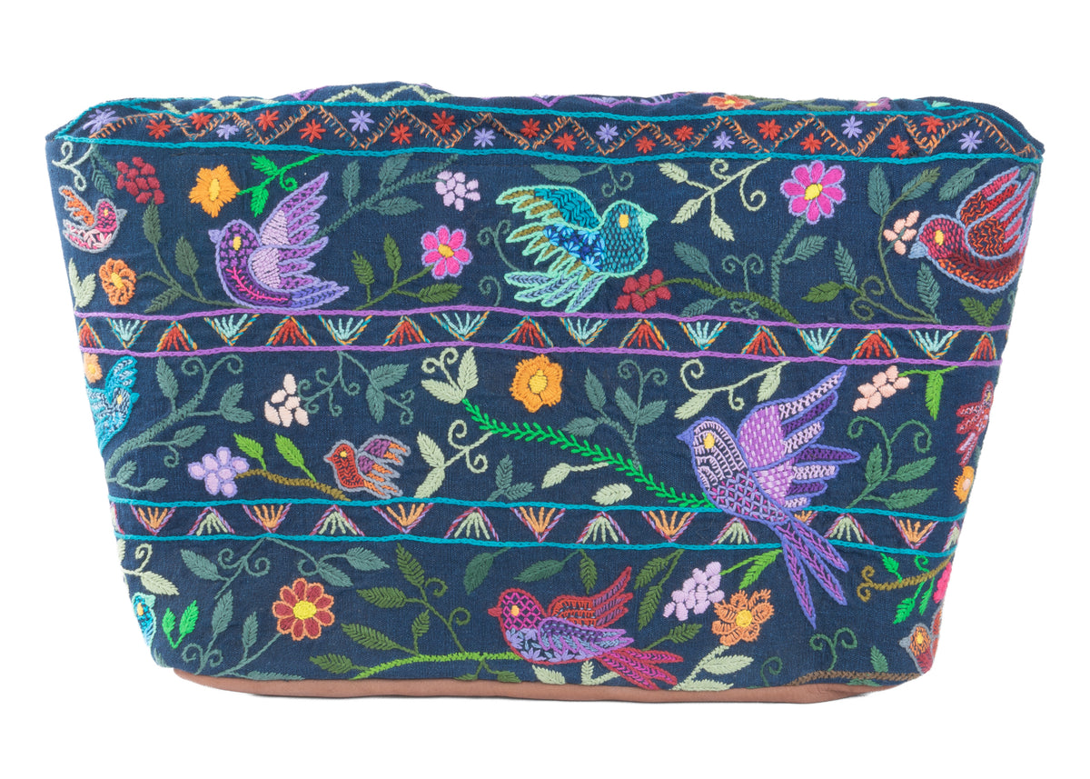 "Flora and Aviary" Hand-Embroidered Bag