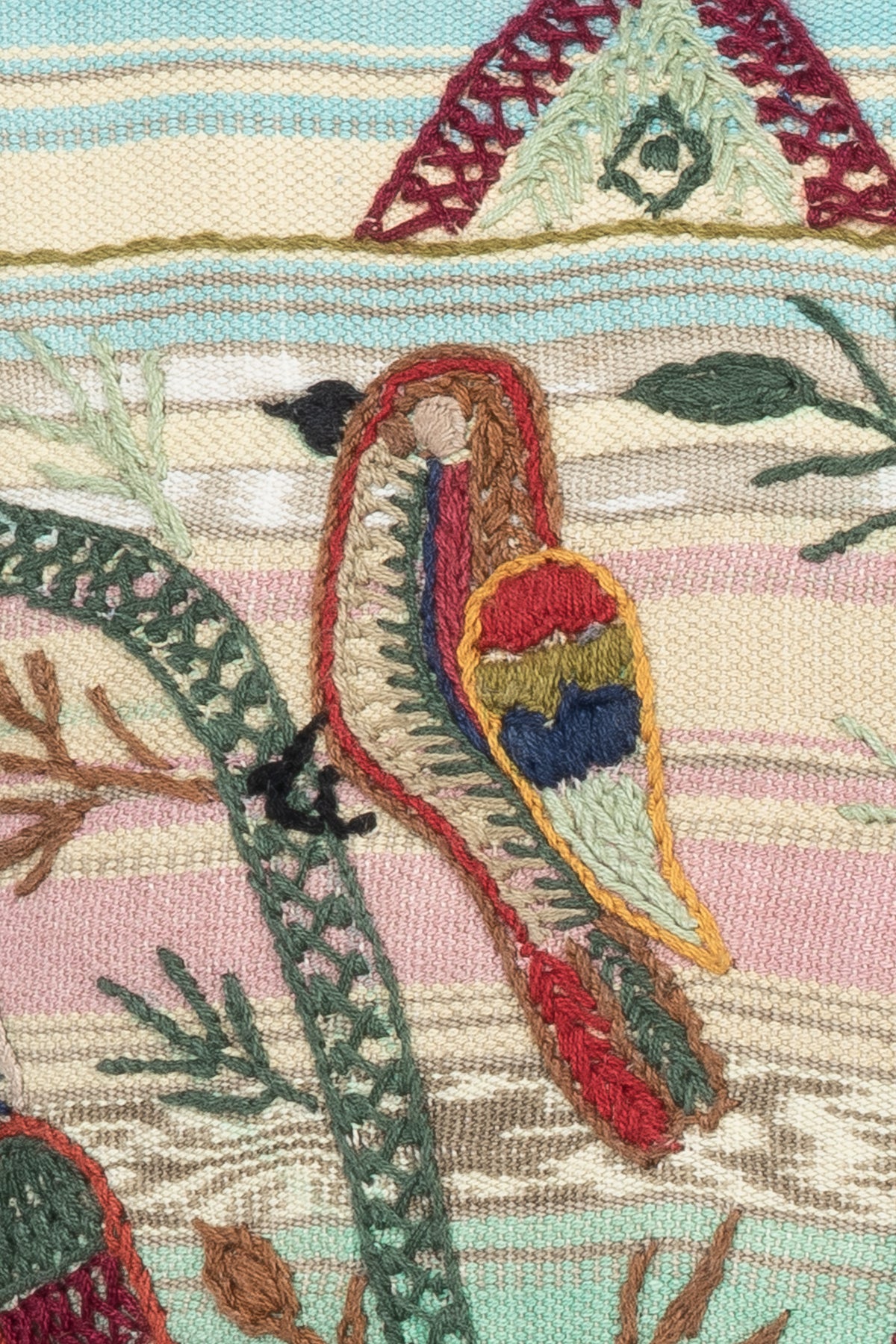 The Birds of Sololá Lumbar Pillow