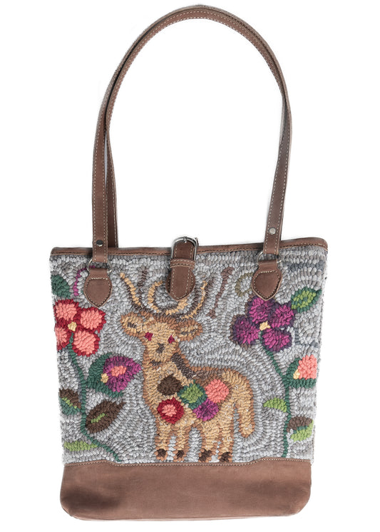 Deer whit Flowers Hand Bag