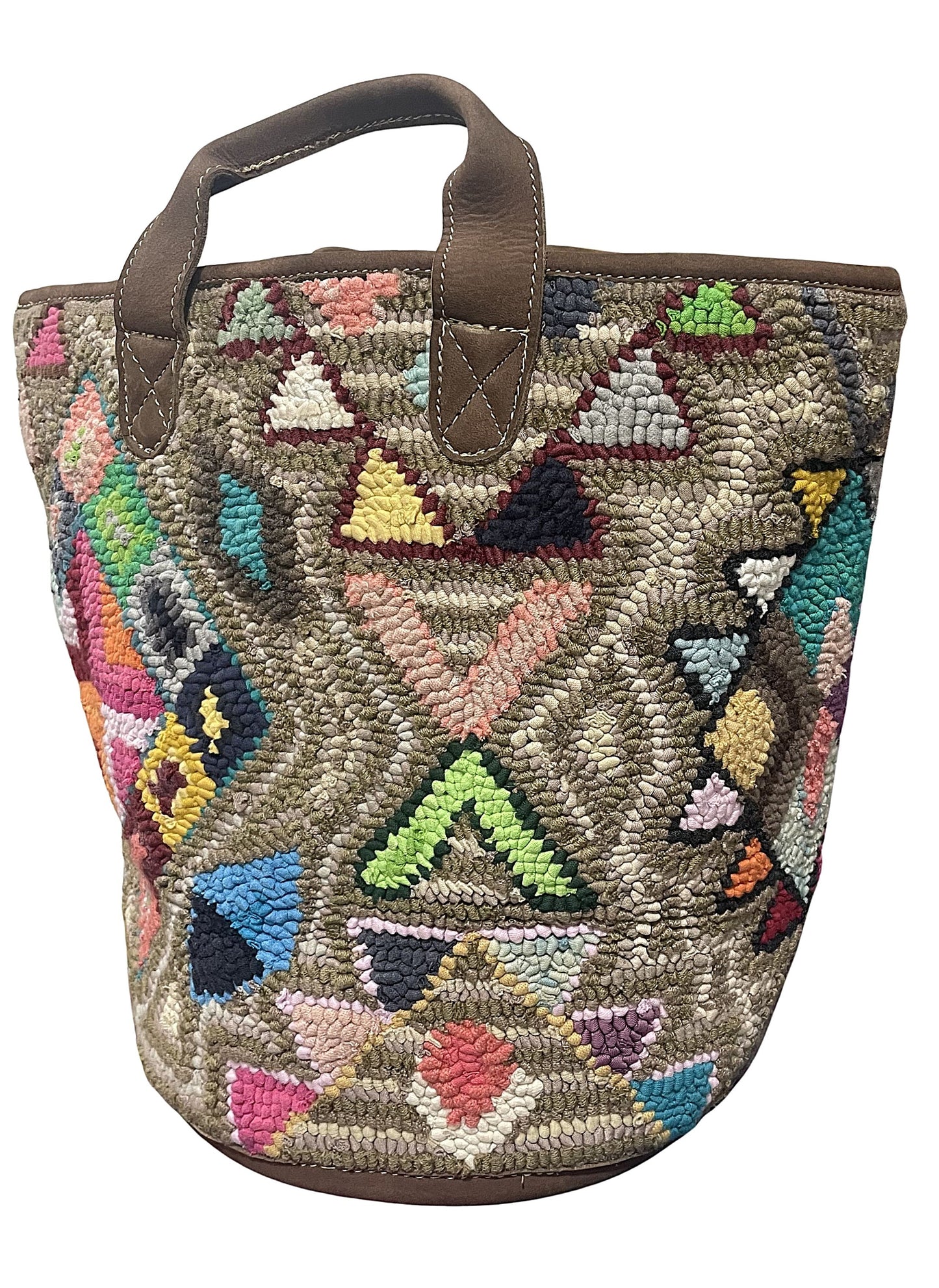 Earth-Toned Geometric Basket