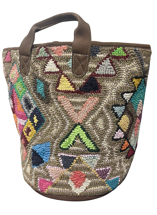 Earth-Toned Geometric Basket