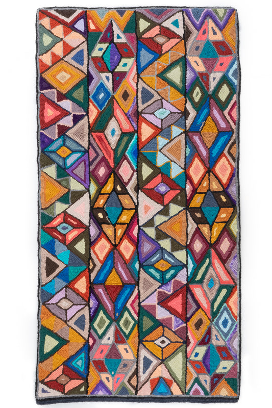 Multicolored Geometric Large Rug